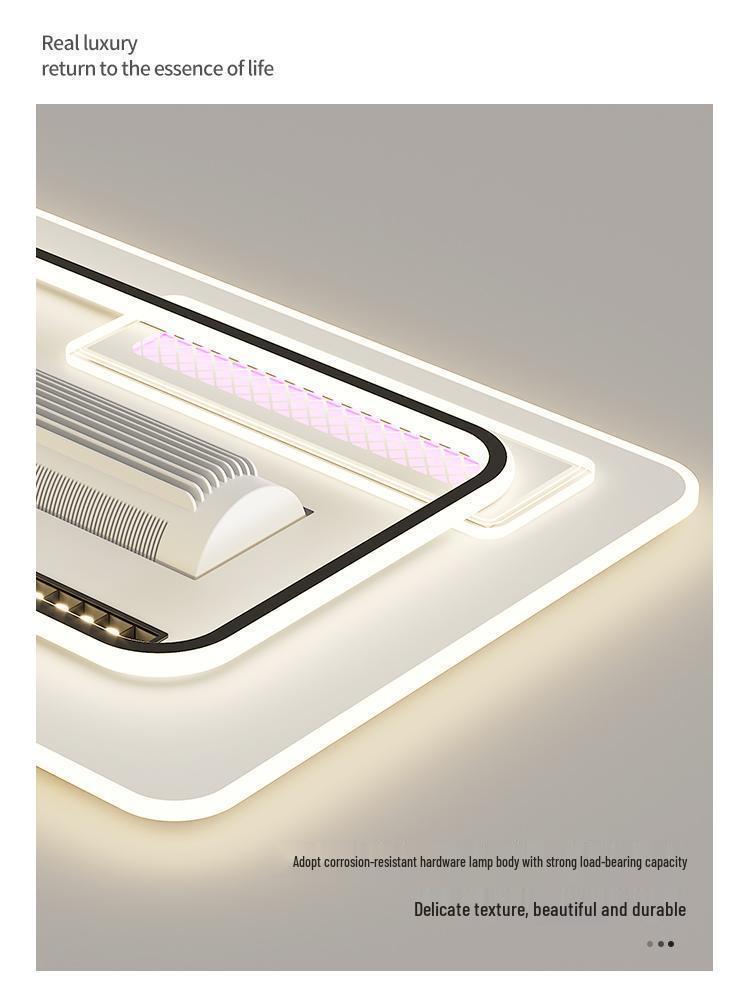 Smart Bladeless Ceiling Fan with Light, Voice-Controlled, Modern Design - 110V
