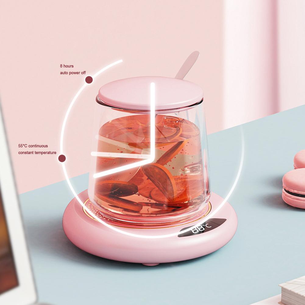 Coffee Mug Warmer 3 Temperature Setting Thermostat Coaster USB Plug Smart Coffee Cup Warmer for Heating Coffee Beverage Milk Tea