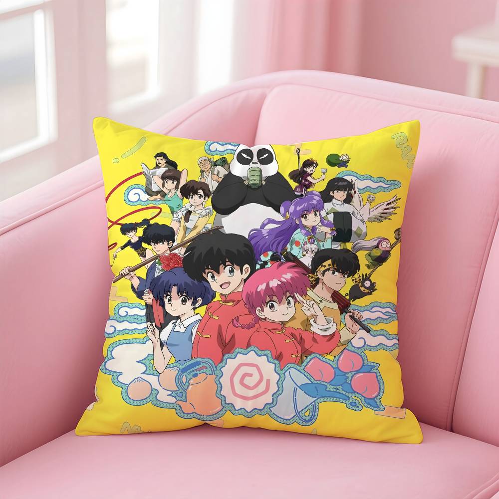 

Anime R-Ranma Pillow Case Pattern Printed Pillowcase For Living Room Sofa Cushion Cover & Bedroom Decor 12x12Inch
