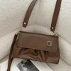 Advanced Underarm Bag for Women  Summer New Korean PU Single Shoulder Crossbody Bag Fashion Versatile Pleated Bag