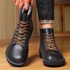 Men's Winter High-Top Martin Boots: Velvet-Lined Leather, Non-Slip, Large Size, Outdoor Casual