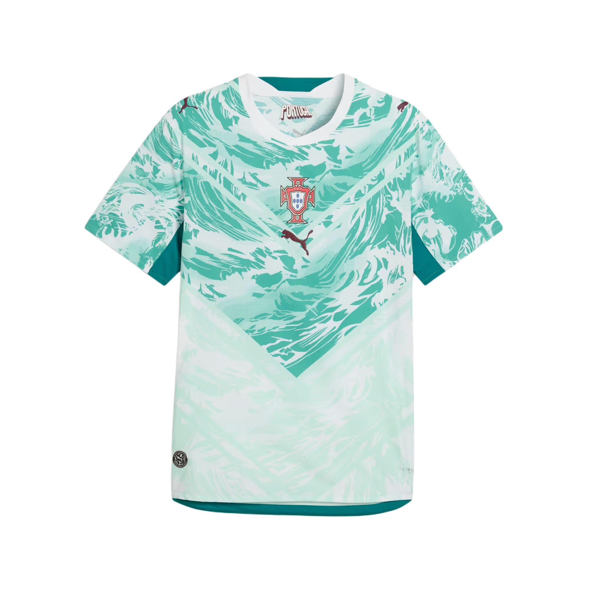 Puma Portugal Authentic Away Sweat-Wicking Quick-Dry Crew Neck Pullover Replica Short Sleeve Football Shirt Men tops 783286-02 L