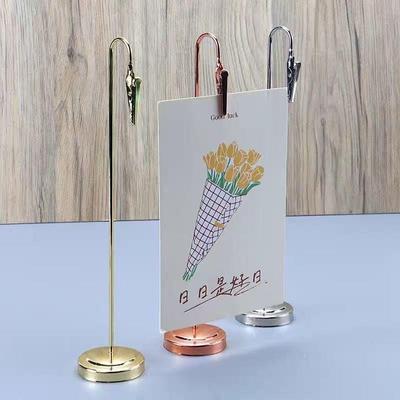 Eleganckie metalowe pionowe klipsy do notatek – personalizowany uchwyt na karty i ekspozytor na zdjęcia