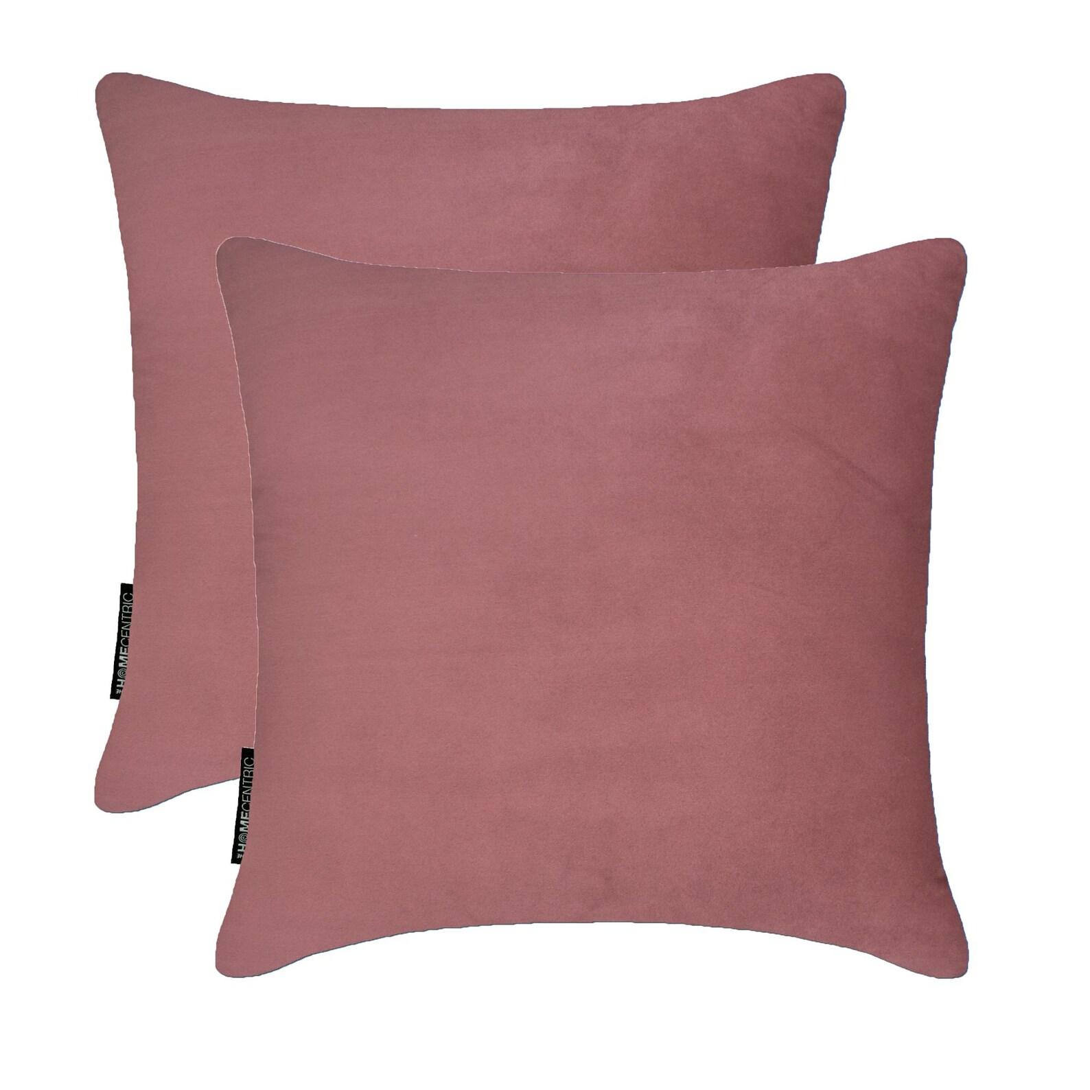 Blush Pink Decorative Throw Pillow Covers | Pack of 2 Modern Plain Velvet Cushion Cover | Solid Color Pillowcases - Blush Pink Velvet 12 x 12 (Pack of 2) розовый