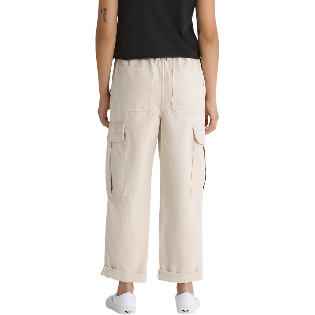 Vans Sidewalk Pants Versatile Fashion Comfortable Breathable Cargo Pants Women pants White VN000GWND36