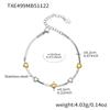 18K Gold-Plated Heart Zircon Bow Pendant Necklace & Bracelet Jewelry Set