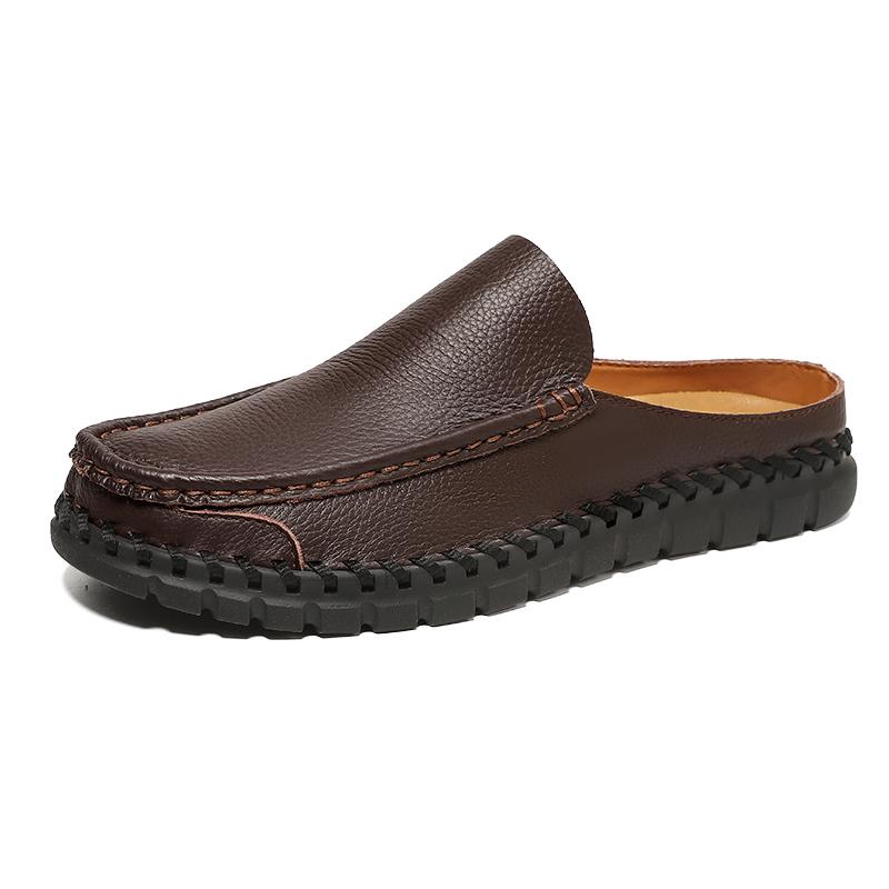 Genuine Leather Handmade Mule Loafers Men
