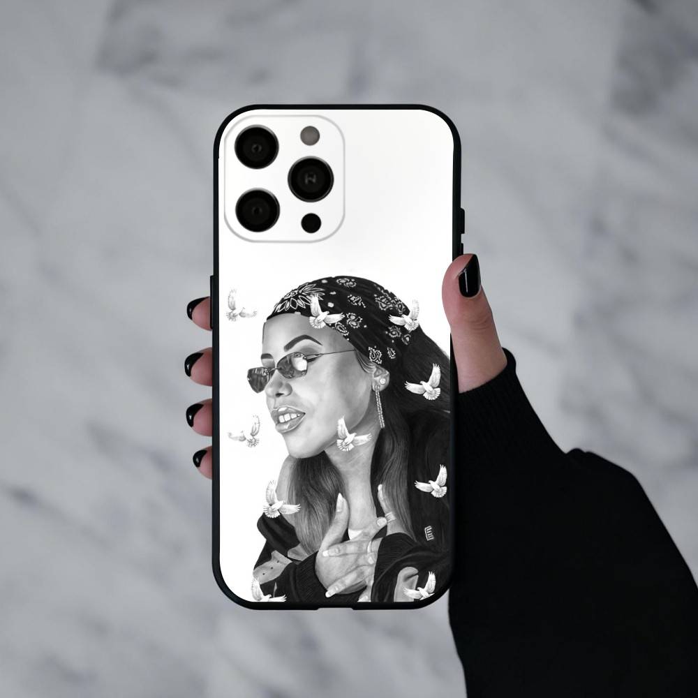 

Singer A-A-AaliyahS H-hip pop Phone Case For iPhone 17pro,16,15,14,13,12,11 Plus,Pro Max,XS,Soft Silicone Black Cover iPhone13