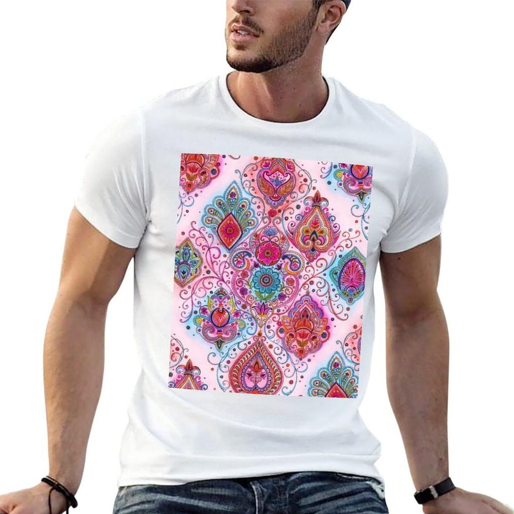 Indian Summer TShirt Basic Short Sleeve Cotton Blend TShirt