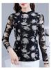 Versatile Printed Long-Sleeve Casual T-Shirt for Middle-Aged Women - Stylish Spring & Autumn Base Layer