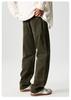 Oblique pocket casual pants men's trend retro solid color loose straight trousers trendy brand overalls men's commuter pants