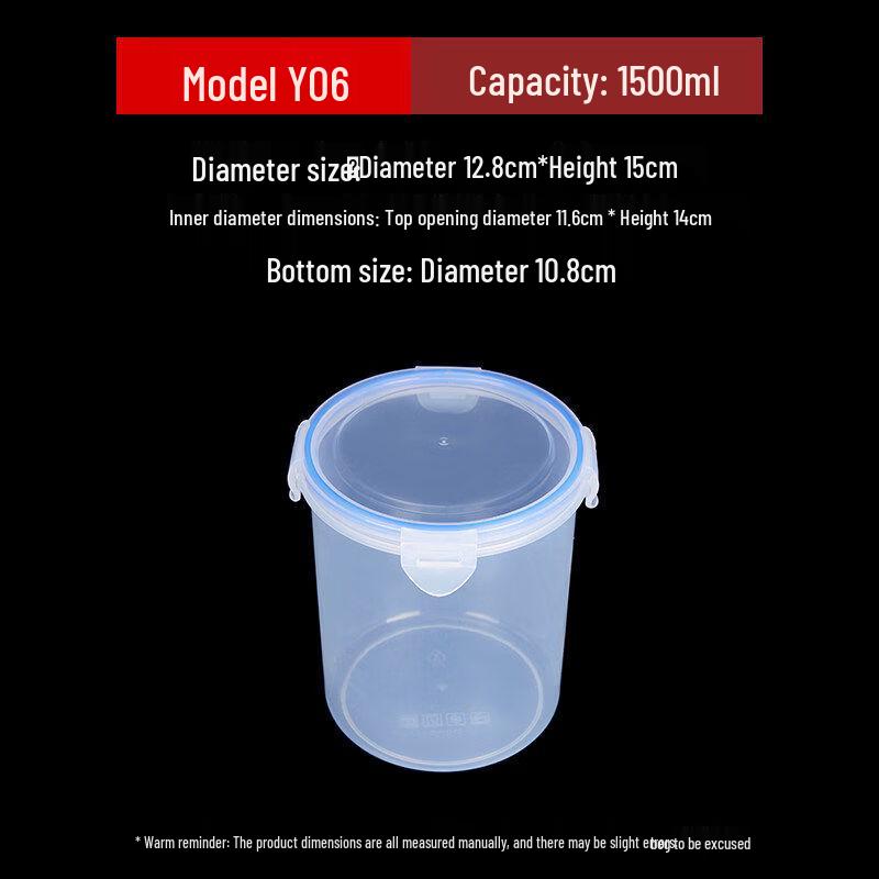 Kitchen Eight Round Plastic Food Storage Container