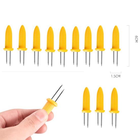 1 Set Maisgabel-Set mit Tablett, tragbar, praktisch, Kochutensilien, genießen Sie köstliche Maiskolben, Heimbedarf