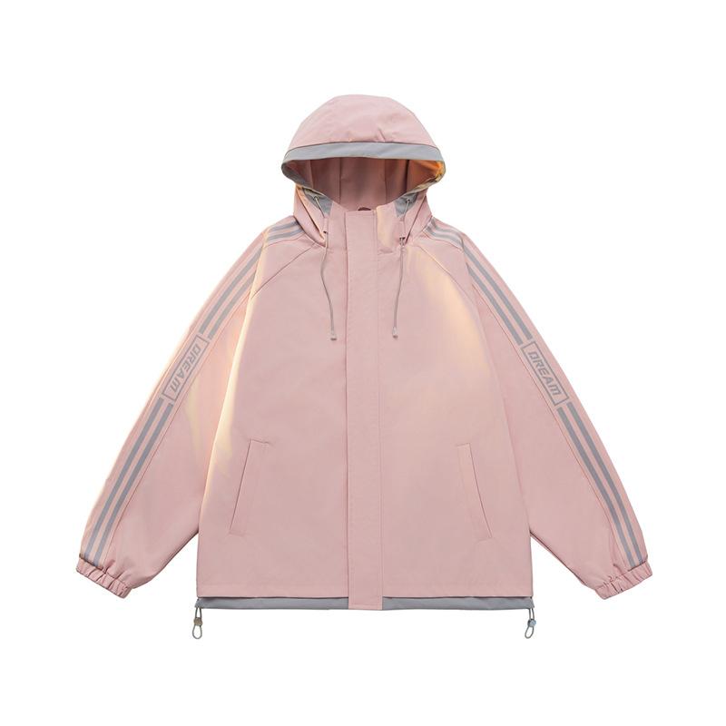 Jackets for Men and Women In Spring and Autumn Versatile Dopamine Couple Striped Jackets for Men