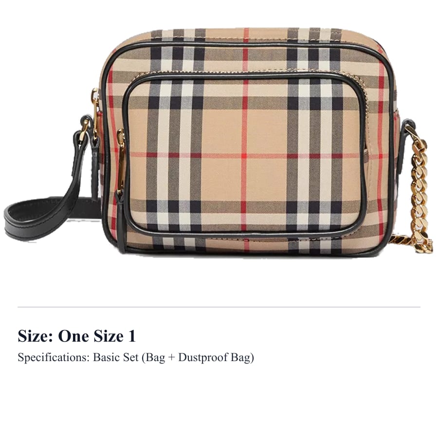 Burberry Cotton With Calfskin Camera Bag
