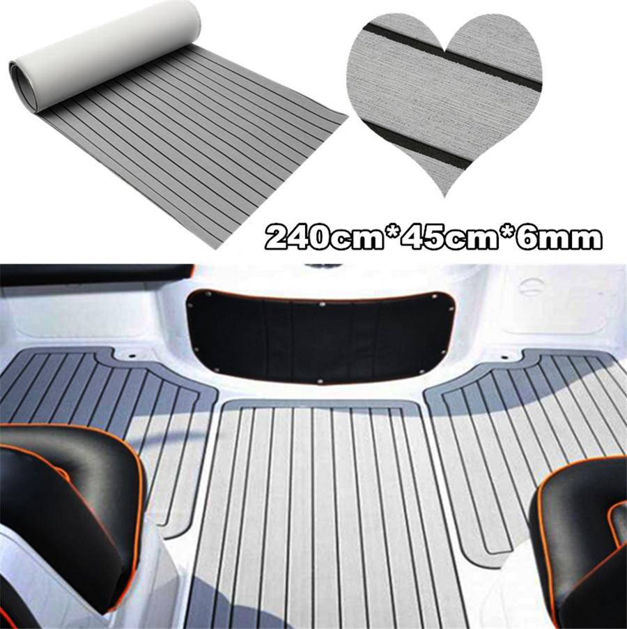 Universal 17.7"X94.5"EVA Foam Teak Sheet Marine Flooring Yacht Boat Car Truck RV Decking Self-Adhesive Pad Thickness 0.24" Non Absorption