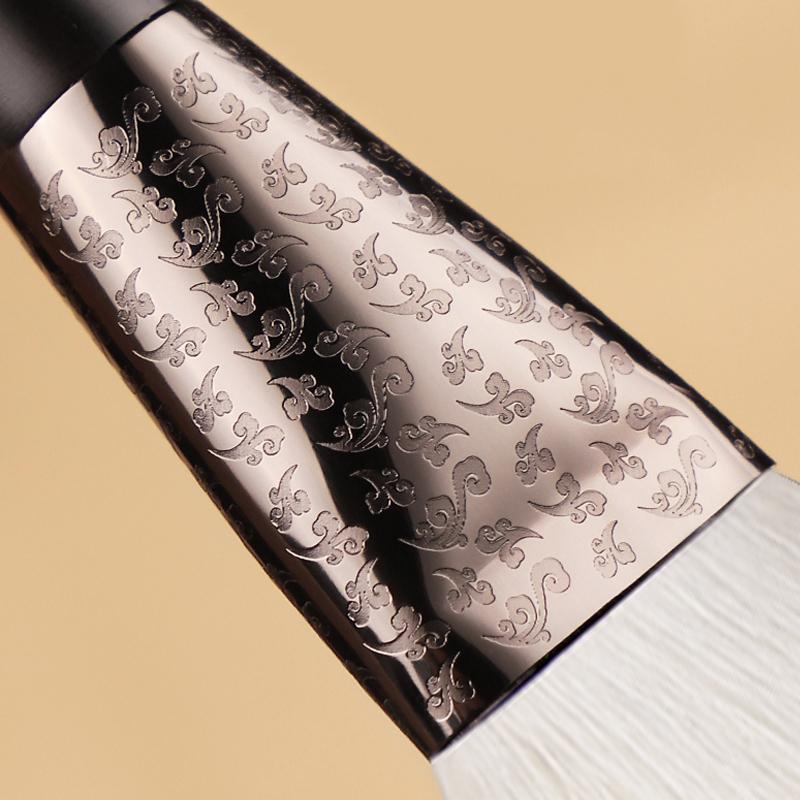Makeup Brush Amber Series Carved Tube Animal Hair Brushes -Pony Goat Hair Blush Brush -Peach Shape Pen -F233