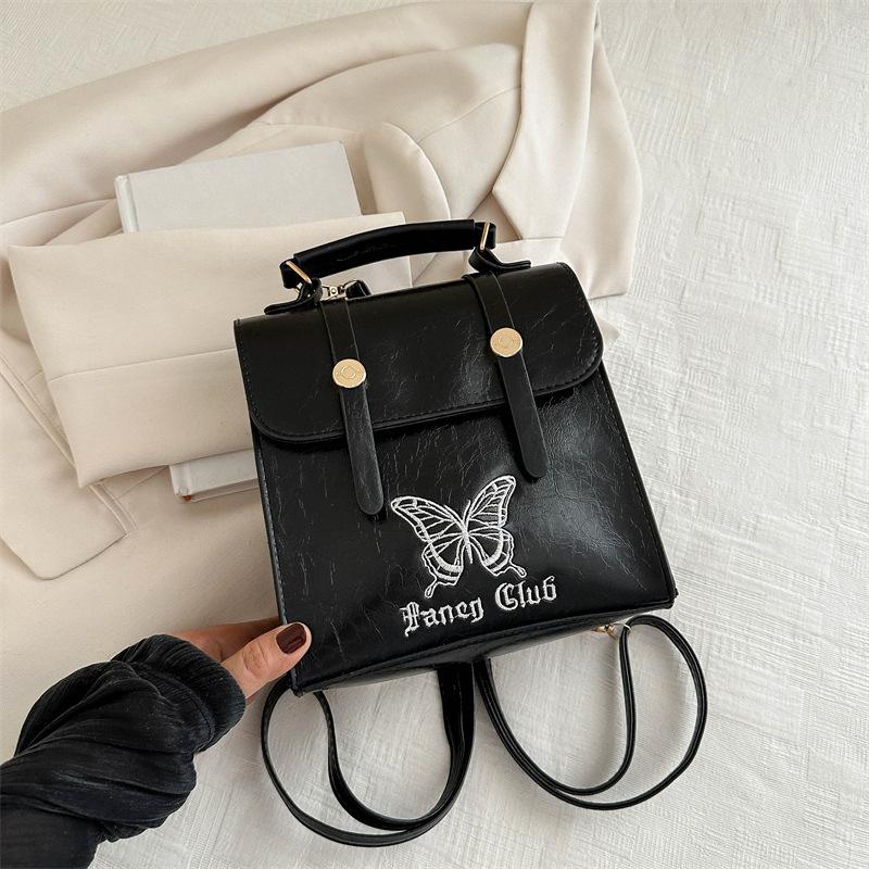 Fashion Design Trendy Backpack New Summer Texture Butterfly Embroidered Commuter Large Capacity Casual Backpack