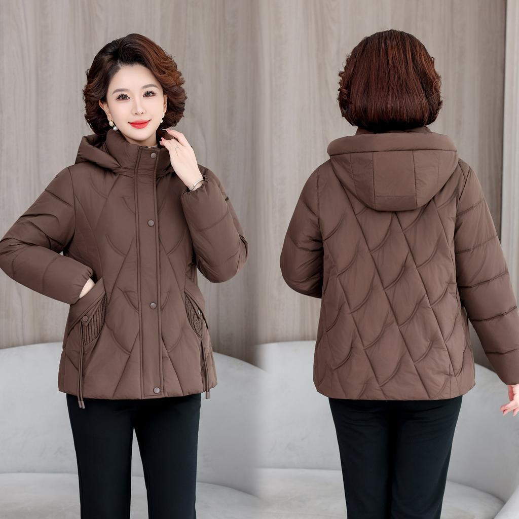 Mother's Style Down Jacket for Women in Winter New Style for Middle-aged and Elderly Women, Large Size Cotton-padded Jacket, Short Style