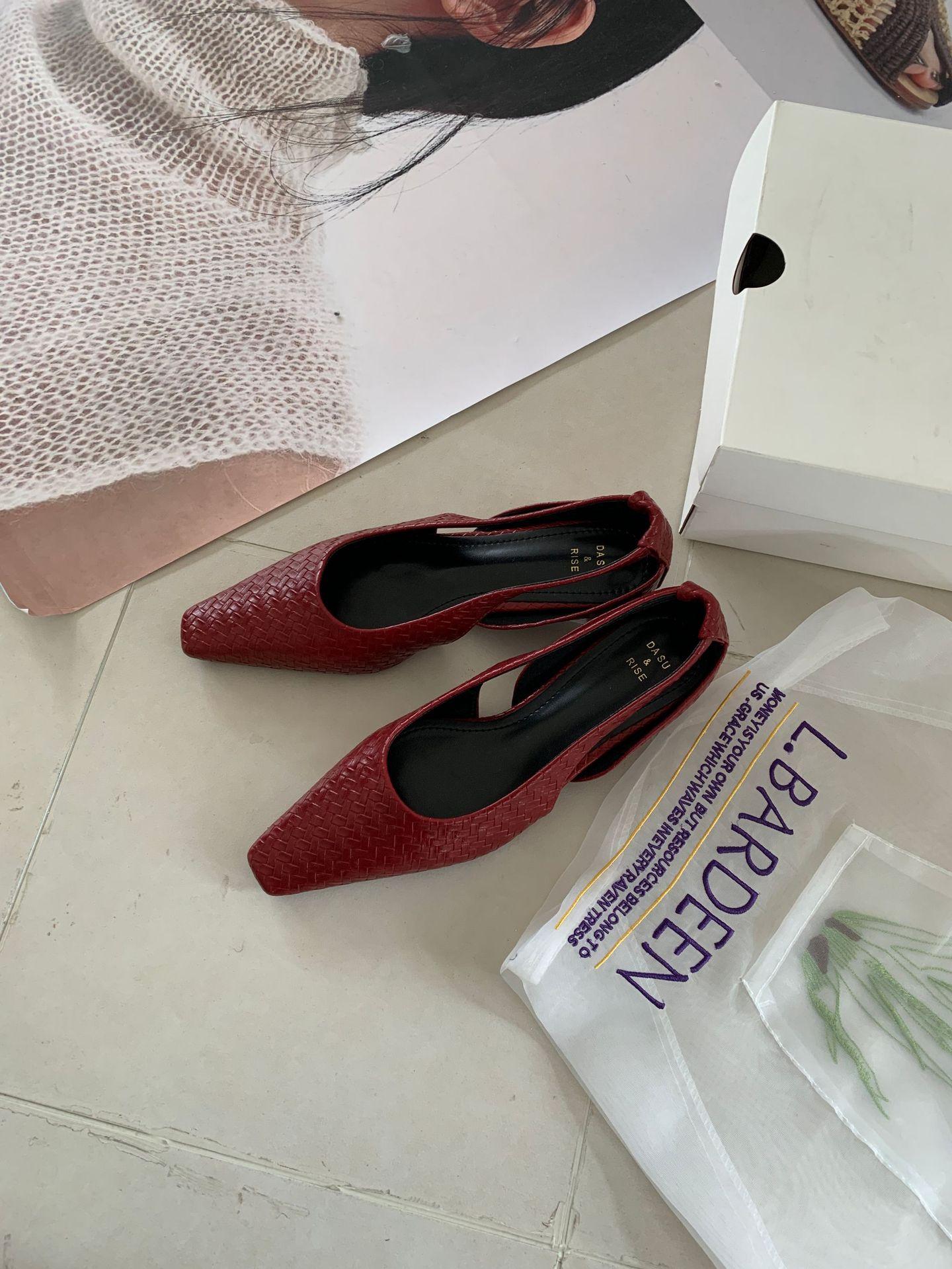 Women s Square Toe Block Heel Cut-Out Spring Pumps - Elegant for Parties & Office 35
