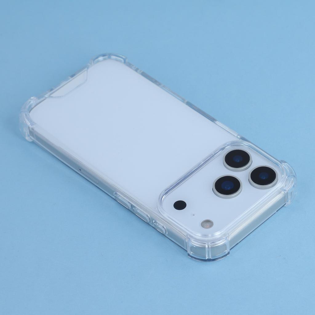 For iPhone 17 Pro Max Phone Case TPU+Acrylic 1.5mm Shockproof Clear Back Cover