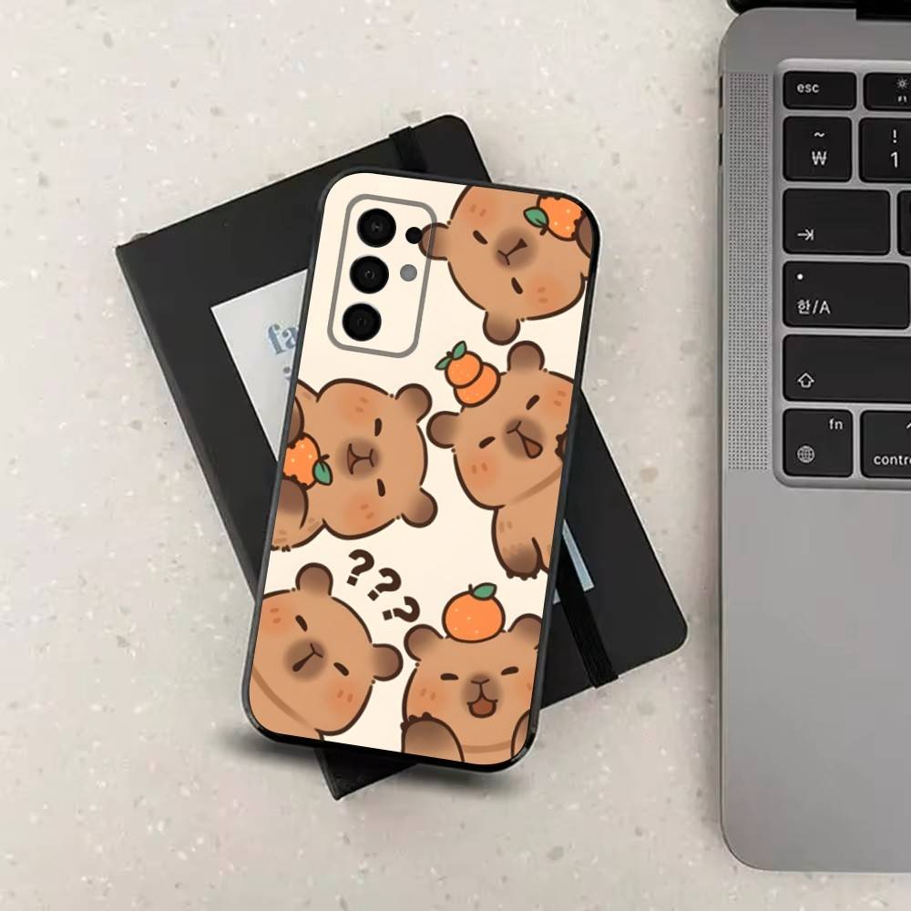 Capybara Painting Cartoon Phone Case For Samsung Galaxy A73,31,8,9,53,32,72,41,J7,52,71,22,Note Soft Black Silicone Cover