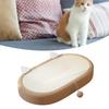 Cat Scratcher Bed Oval 4 Seasons Universal Prevents Flaking Abrasion Resistant Cat Scratch Pad Bowl