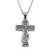 Retro Orthodox Icon Cross Statue Crucifix Pendant Necklace for Women Men Stainless Steel Silver Color Hip Hop Chain Jewelry