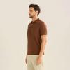 FERRAROMILANO Cotton Blend Collared Knit Brown (Am0Gtsy20357)