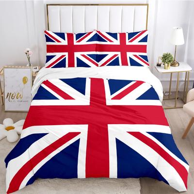 Stampa Bandiera Nazionale USA Regno Unito Copripiumino in Poliestere Digitale Set Biancheria da Letto Copripiumino Morbido e Federe per Adolescenti Singolo/Matrimoniale/Queen/King
