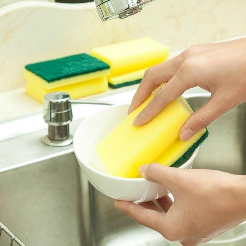 5X Cleaning Sponge Brush Dish Pan Oil Spots Cleaner Scourer Pad Kitchen SupplyHome, Furniture & DIY, Cookware, Dining & Bar, Kitchen Tools & Gadgets!
