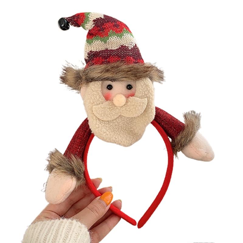 

Xmas Santa Claus Hair Hoop Gingerbread Man Headband Snowman Hairband Holiday Party Headbands Christmas Photo Props