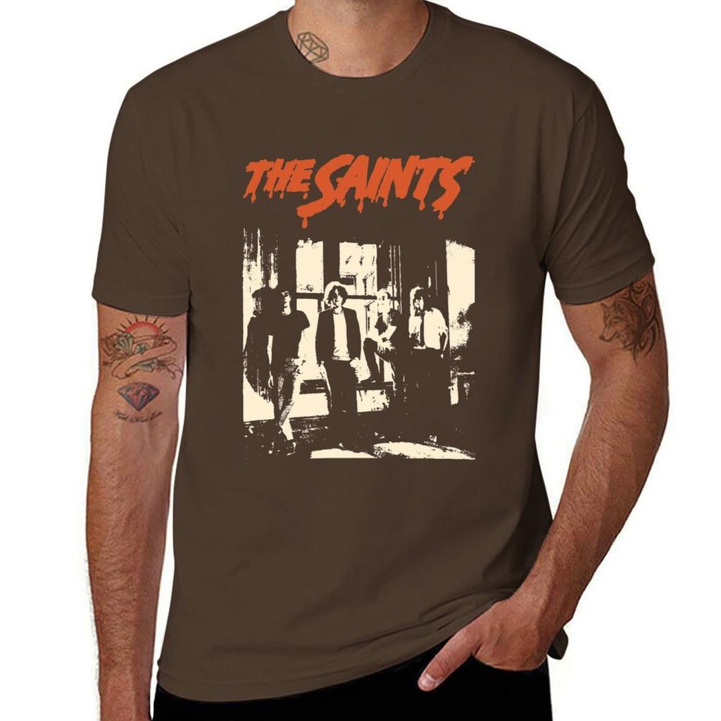 The Saints Punk Rock T-Shirt Boys Animal Print Aesthetic Clothing Quick-drying Boys Whites Mens Graphic T-shirts Hip Hop