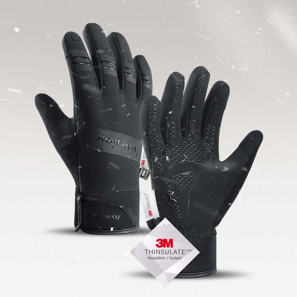 Winter Gloves Touch Cold Waterproof Motorcycle Cycle Gloves Male Outdoor Sports Warm Thermal Fleece Running Ski Gloves