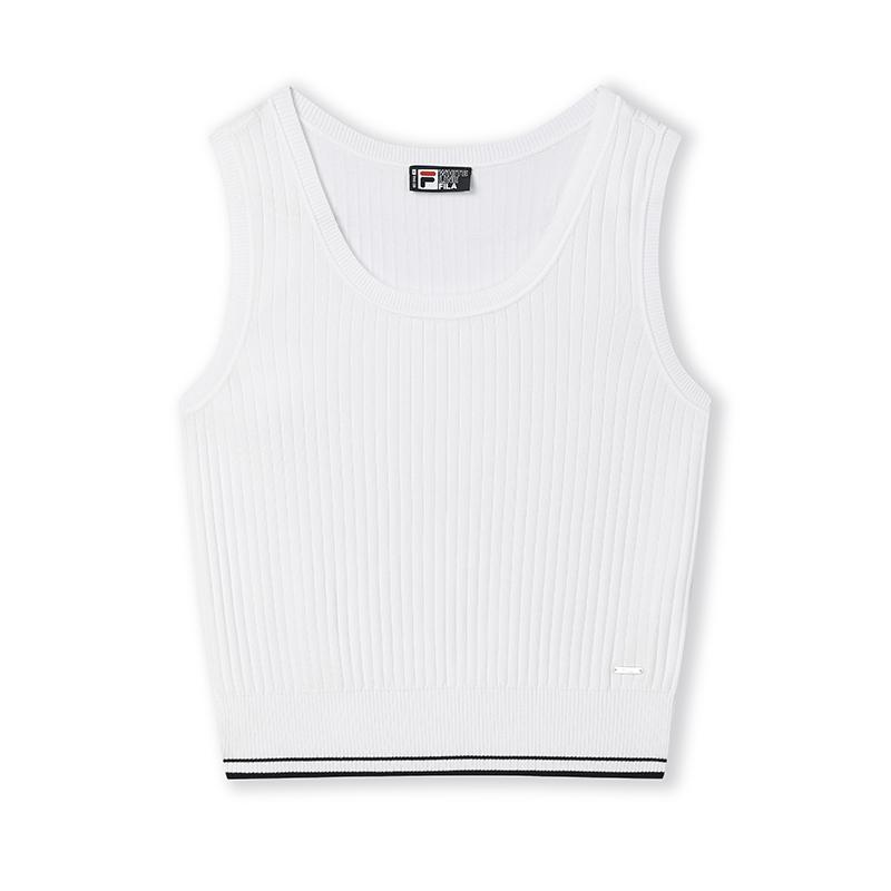 New FILA Tank Tops Women's Cloud White F11W523101F-WT