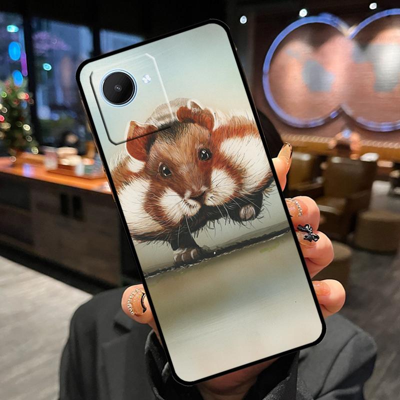 Cute Lovely Pet Hamster Case For Realme 14 Pro Plus 13 12 11 15 GT6 GT7 Pro C55 C51 C35 C53 C61 C65 C67 C63 C71 C75