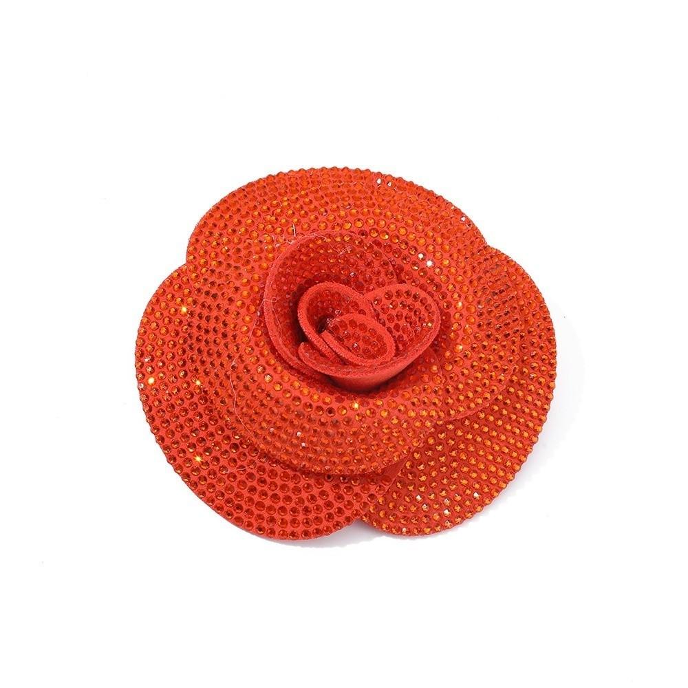 Sewing Supplies Flower Brooch Pin Self-Adhesive Option DIY Craft Patches  For Wedding Party