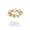 Yhpup High Quality Stainless Steel Handmade Chain Bracelet Bangle Waterproof Texture Toggle-Clasps Wrist Jewelry Exclusive Gift