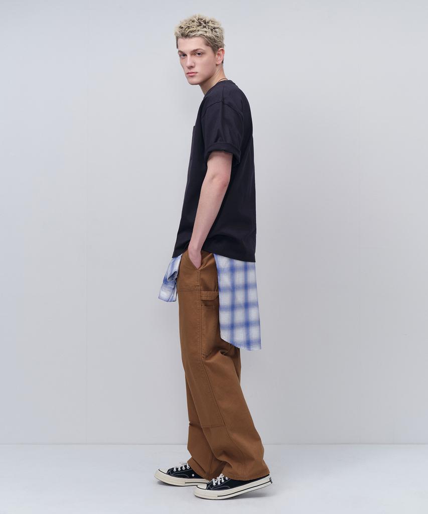 MUSINSA STANDARD Canvas Regular Fit Double Knee Carpenter Pants [Desert Brown]