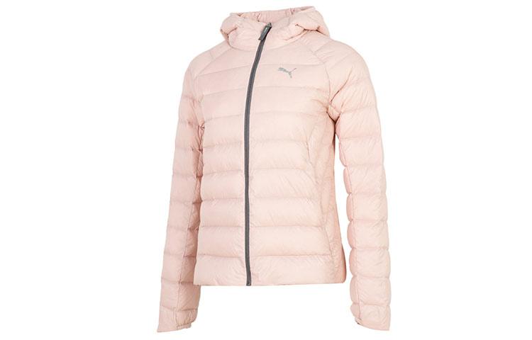 PUMA Down Jackets Women s Rose Pink Hooded Moderate Quilted Down Jacket 672914-47 XL