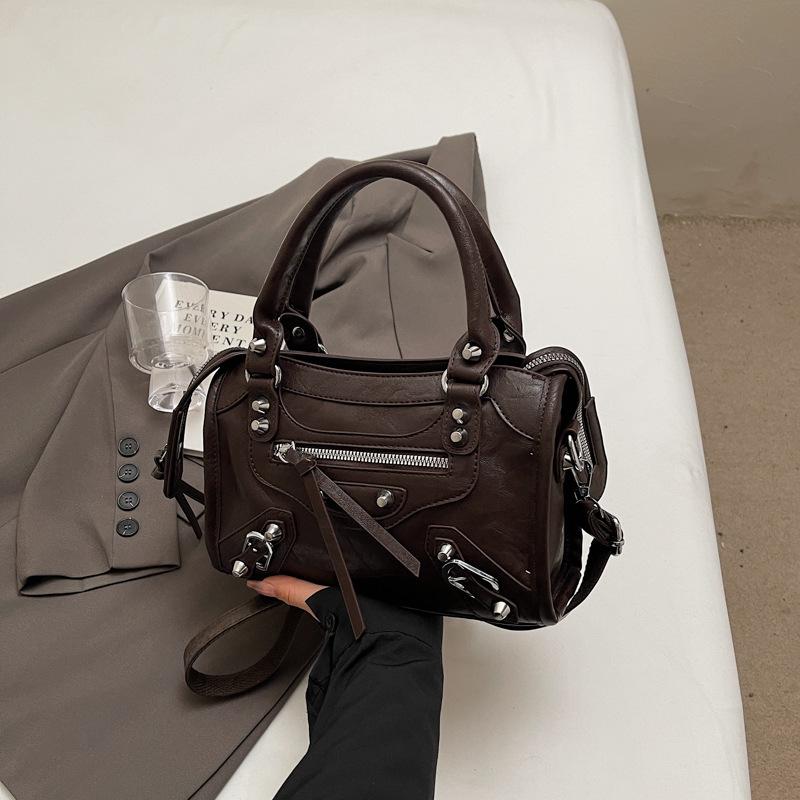 

Солодкий та Крутий Стиль Мотоциклетна Сумка Нішева та Модна Сумка Повсякденна Ручна На плече Кросбоді кавовий