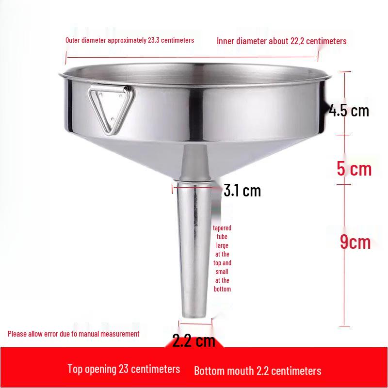 Ruhan Thickened Stainless Steel Funnel with Filter