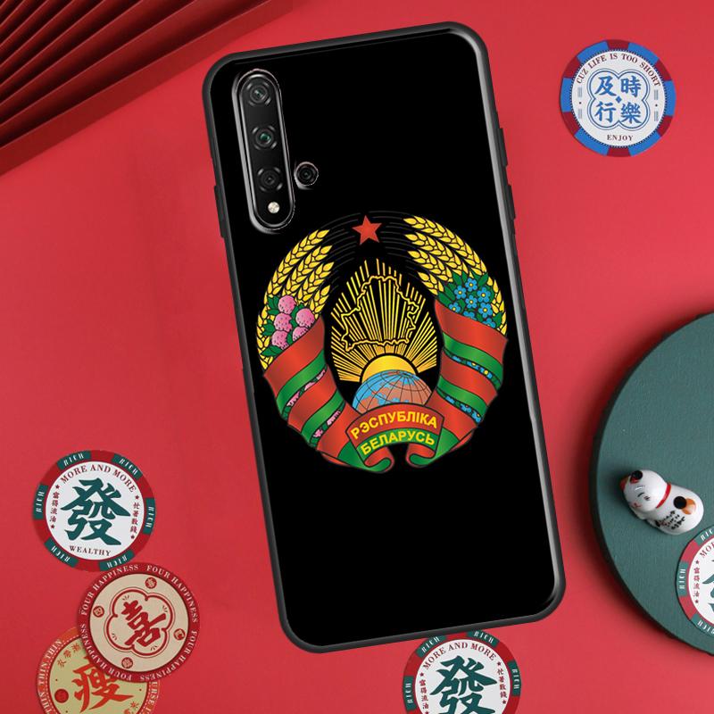 Belarus Flag Coat of Arms For Huawei P60 Pro P30 P40 Lite Nova 7i 8i 11i 12i 12s 10 9 SE Y90 Y60 Y70 Y72 Y61 Y91 Case