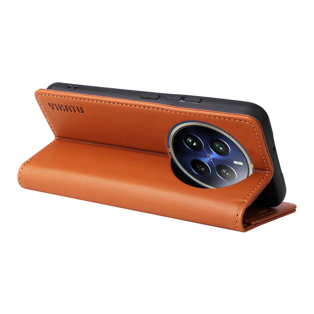 YIKATU YK-001 For Realme 12 Pro 5G/12 Pro+ 5G Wallet Case Leather Folio Flip Phone Cover