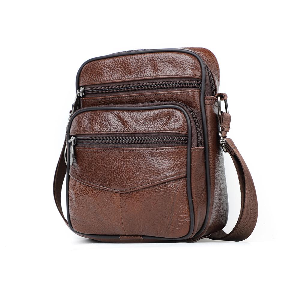 Klasyczna męska torba na ramię z prawdziwej skóry do codziennych dojazdów do pracy