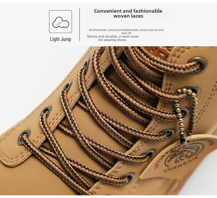 Men's Autumn Martin Boots: High-Top British Style Work Boots, All-Match Korean Trend.