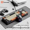 G98 Stummes mechanisch-anfühlendes Desktop-Tastatur- und Maussset für Büro und Zuhause
