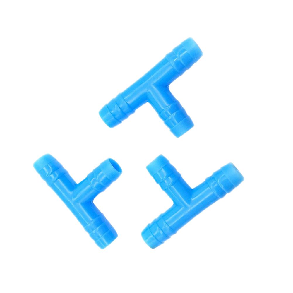 50 Pcs Tee Tube Outside Diameter 8mm Chicken Rabbit Quail Doves Pets Poultry Nipple Drinker Hose Connector