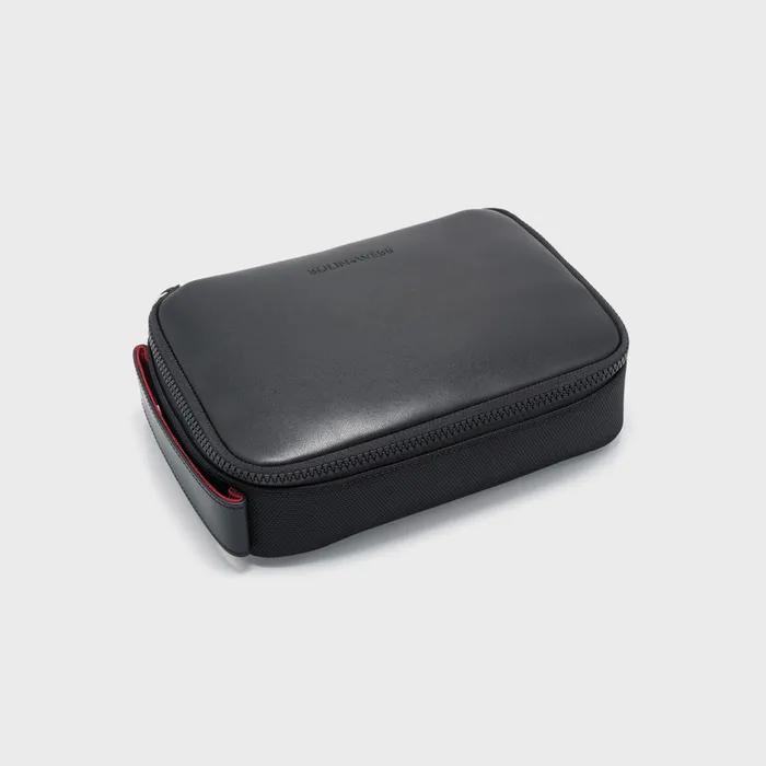 British Design Razor_Premium Leather Wash Bag