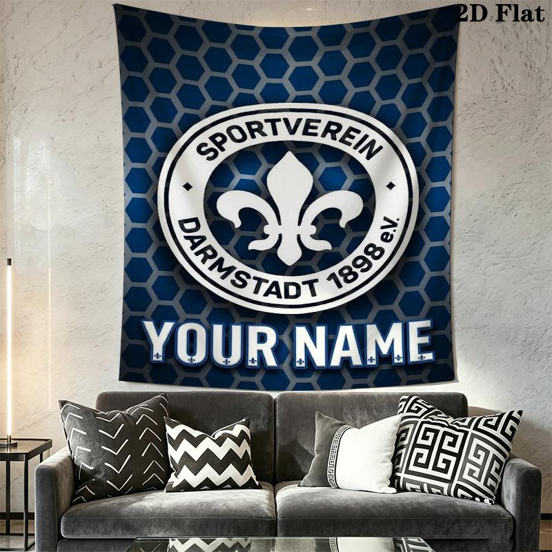 Custom Name VfB Stuttgart Wall Tapestry Aesthetic Wall Hanging Printed Fabric Blanket Decorative Tapestries for Bedroom Living Room Home Decor